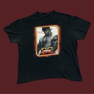 Street Fighter Ryu Black Graphic Tee